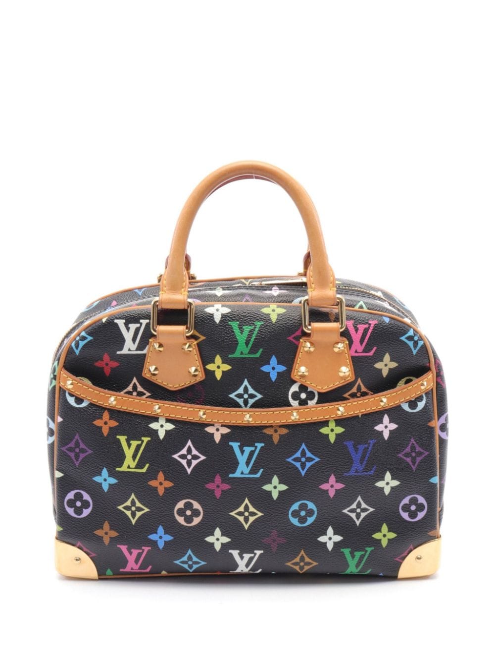 Pre-owned Louis Vuitton 2004 Trouville Handbag In Black