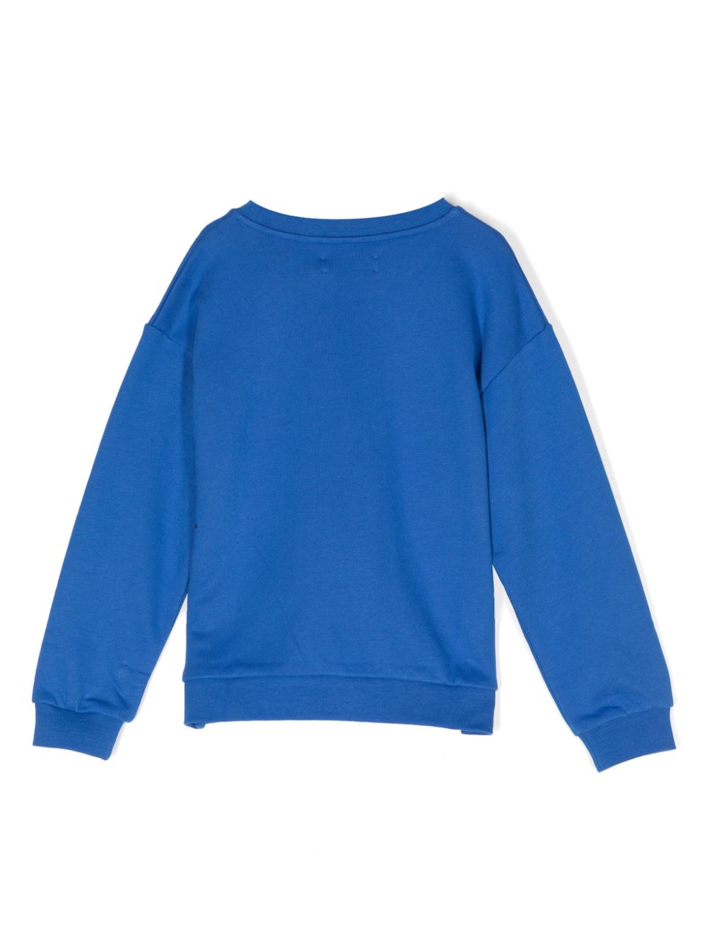 Shop Pangaia Text-print Cotton Sweatshirt In 蓝色