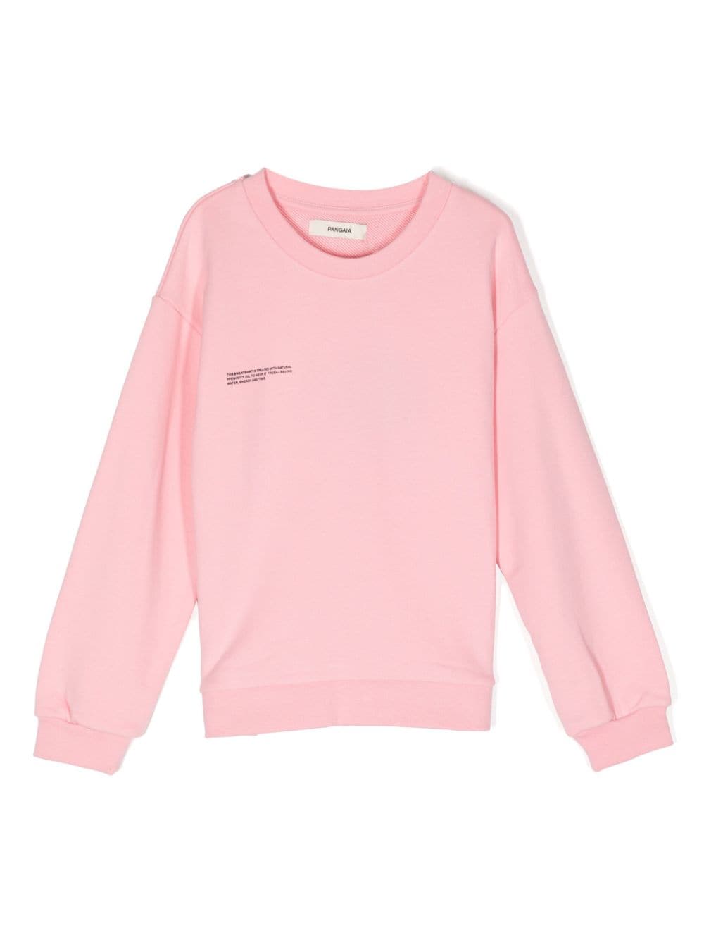 Pangaia Text-print Cotton Sweatshirt In 粉色