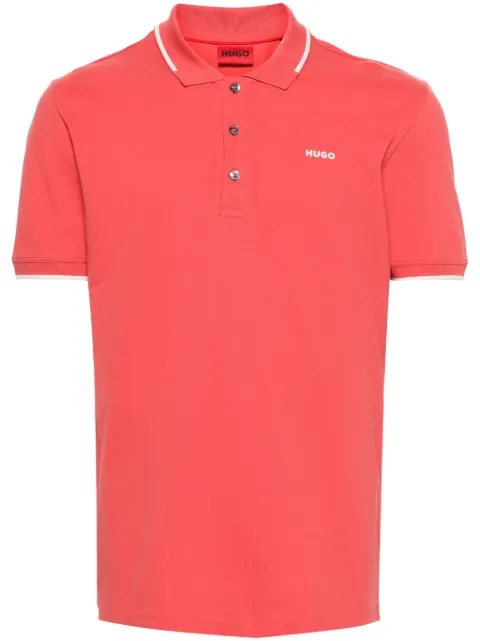 HUGO logo-appliqué piqué polo shirt