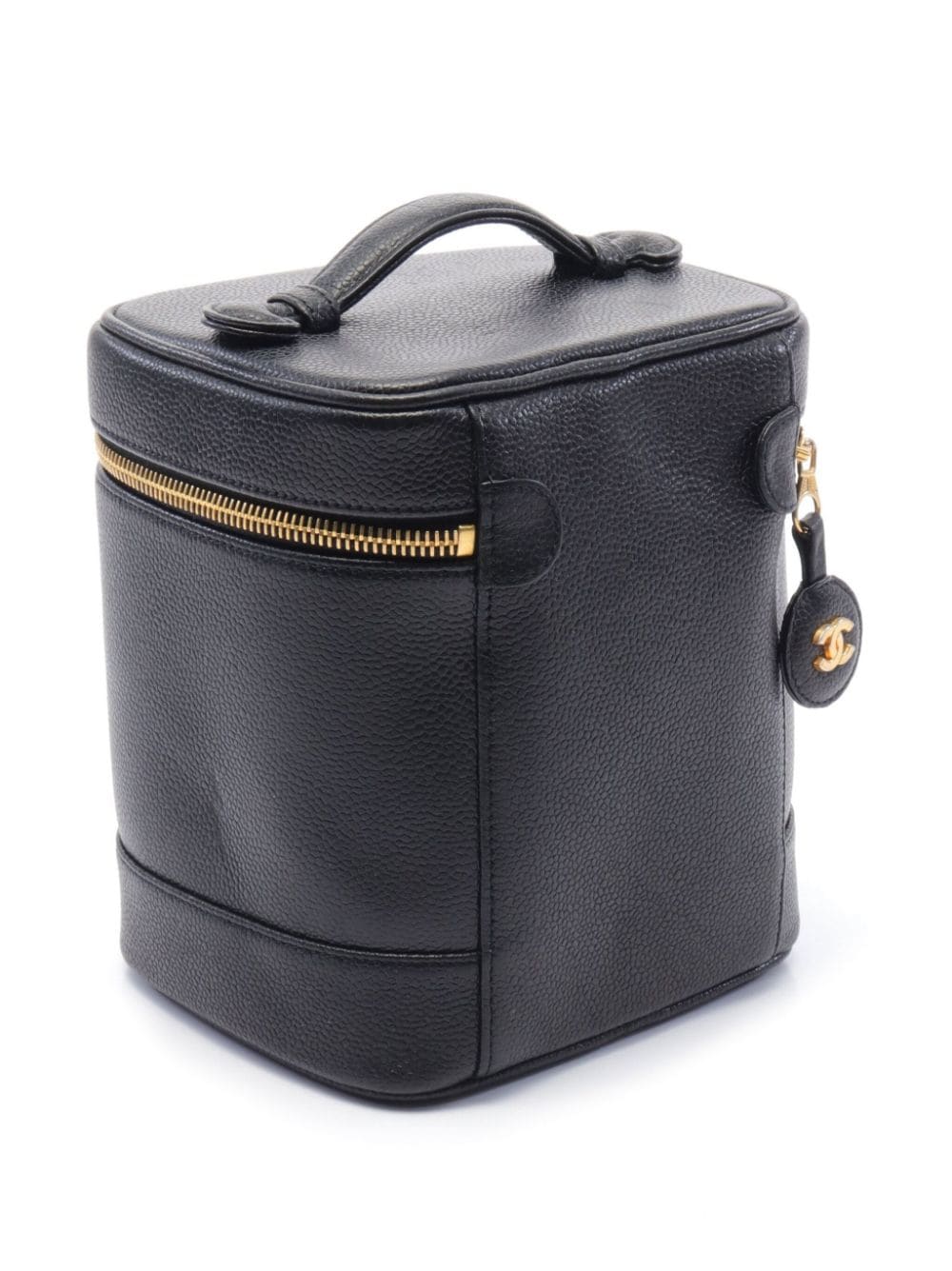 CHANEL Pre-Owned 1996-1997 CC-stitch vanity handbag - Zwart