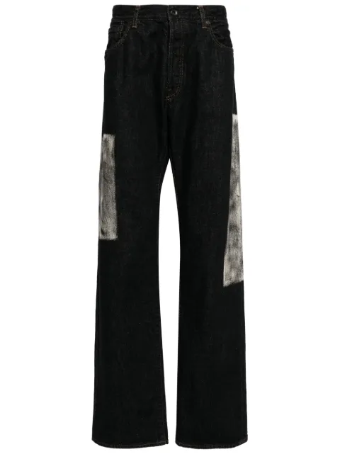 Yohji Yamamoto Straight-Leg-Jeans mit Einsätzen