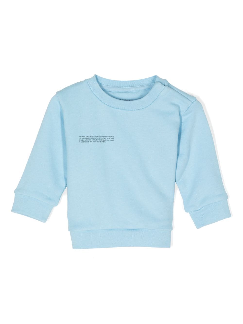 Pangaia Kids Sweater met tekst Blauw