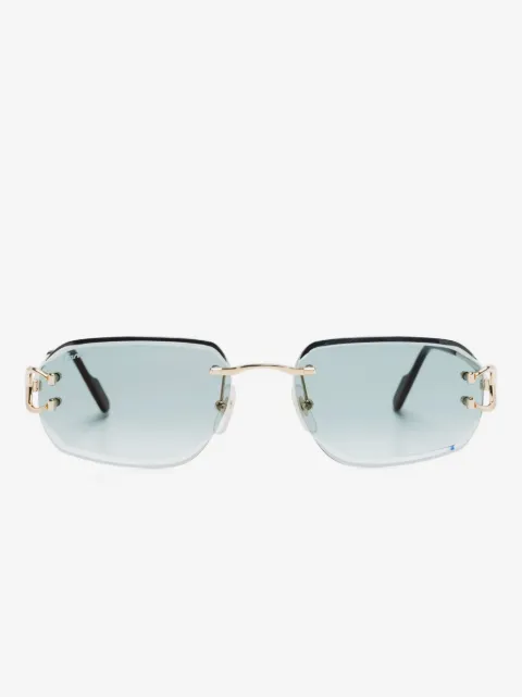 Cartier Eyewear rimless rectangle-frame sunglasses
