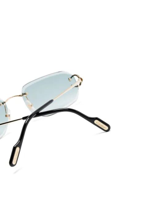 Cartier Eyewear rimless rectangle-frame sunglasses CT0468S - 2
