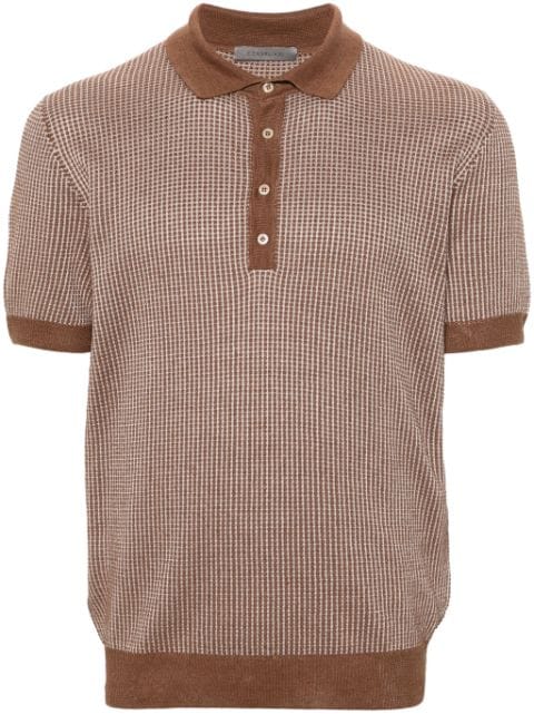 Corneliani short-sleeve knitted polo shirt
