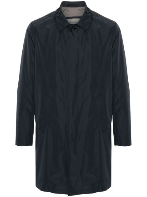 Corneliani spread-collar buttoned raincoat