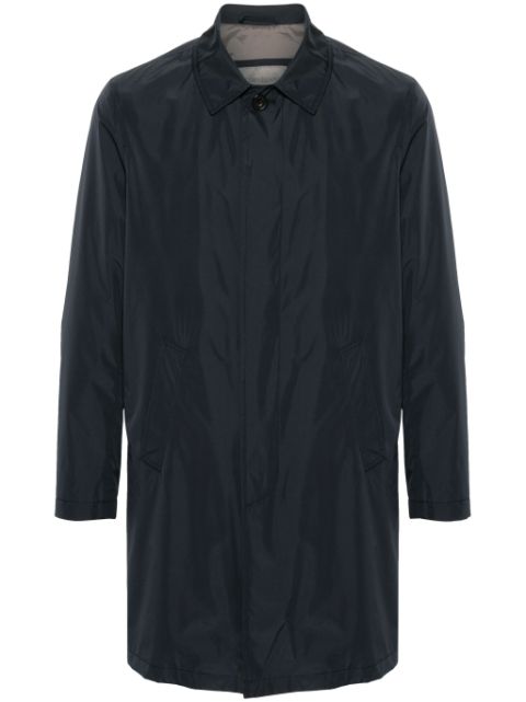 Corneliani spread-collar buttoned raincoat