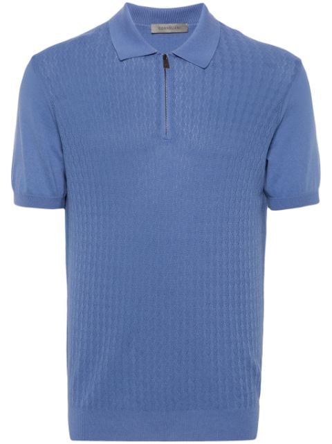 Corneliani playera tipo polo con motivo en jacquard