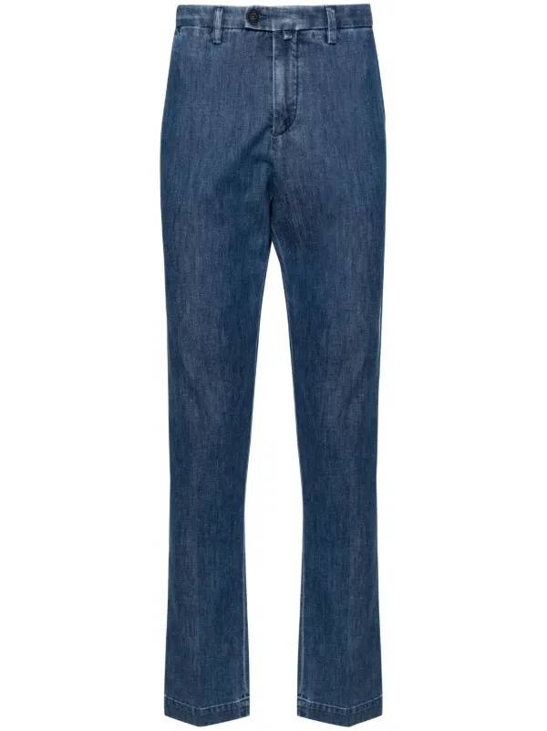 Corneliani Mid-rise Tapered Jeans in Blue