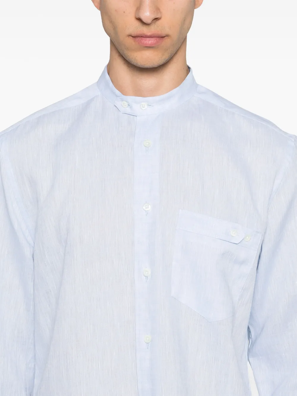 Corneliani Linnen overhemd Blauw