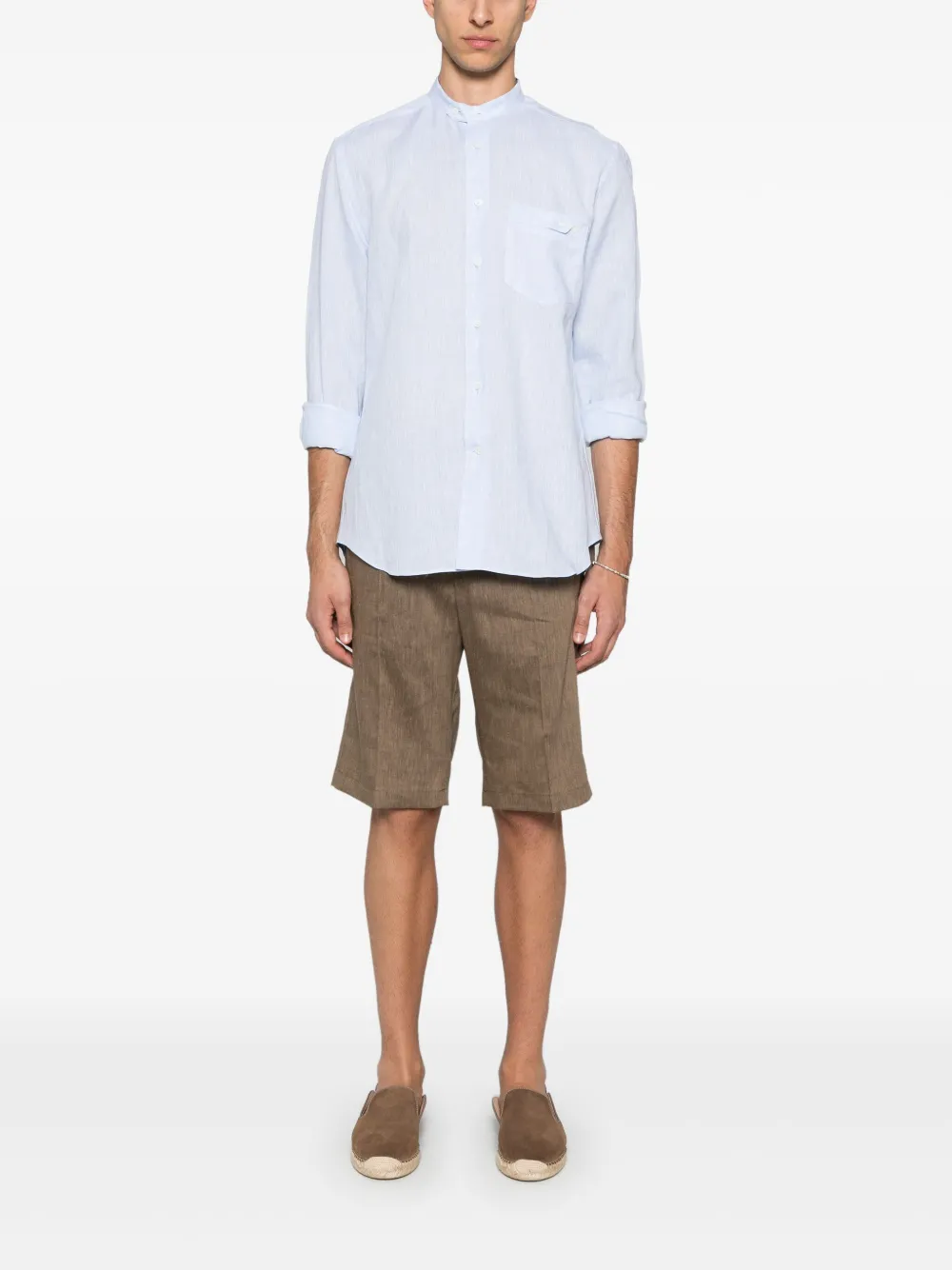 Corneliani linen shirt - Blauw