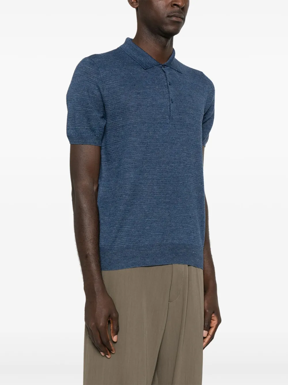 Corneliani Poloshirt met jacquard-patroon Blauw