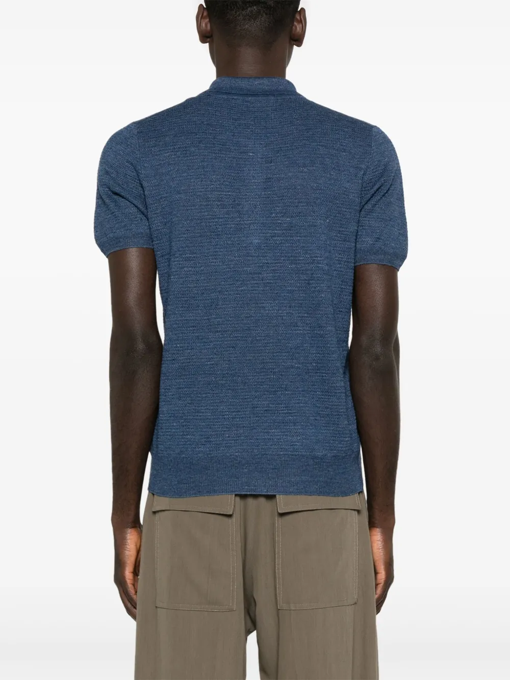 Corneliani Poloshirt met jacquard-patroon Blauw
