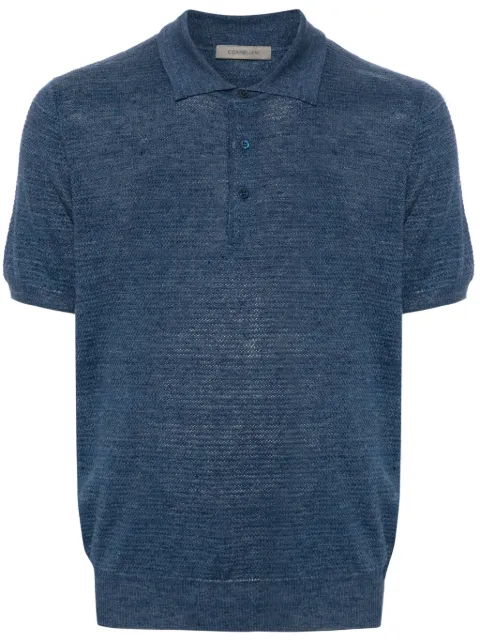 Corneliani playera tipo polo con motivo en jacquard