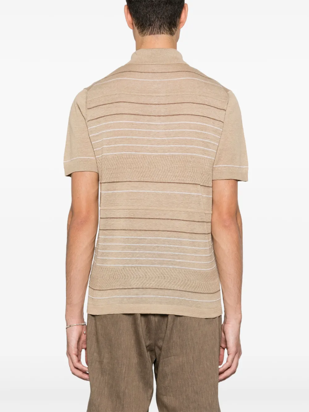 Corneliani Gestreept poloshirt Beige
