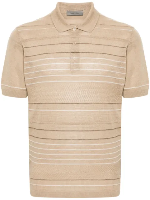 Corneliani playera tipo polo con rayas estampadas