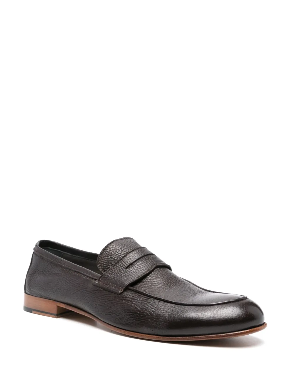 Corneliani Leren loafers Bruin