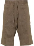 Corneliani slub-texture shorts - Brown
