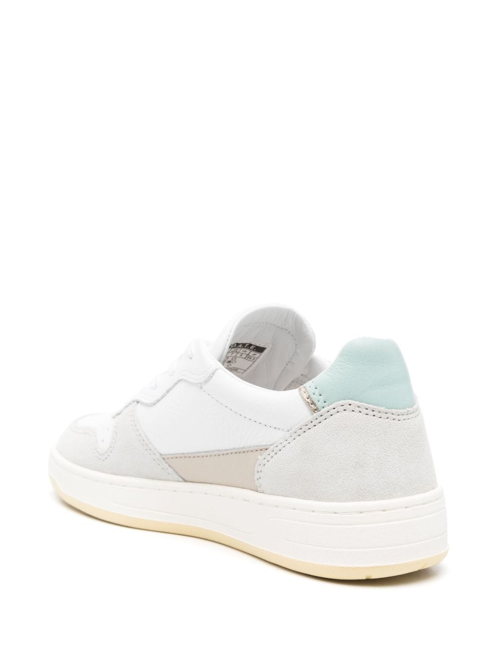 Shop Date Logo-debossed Leather Sneakers In White