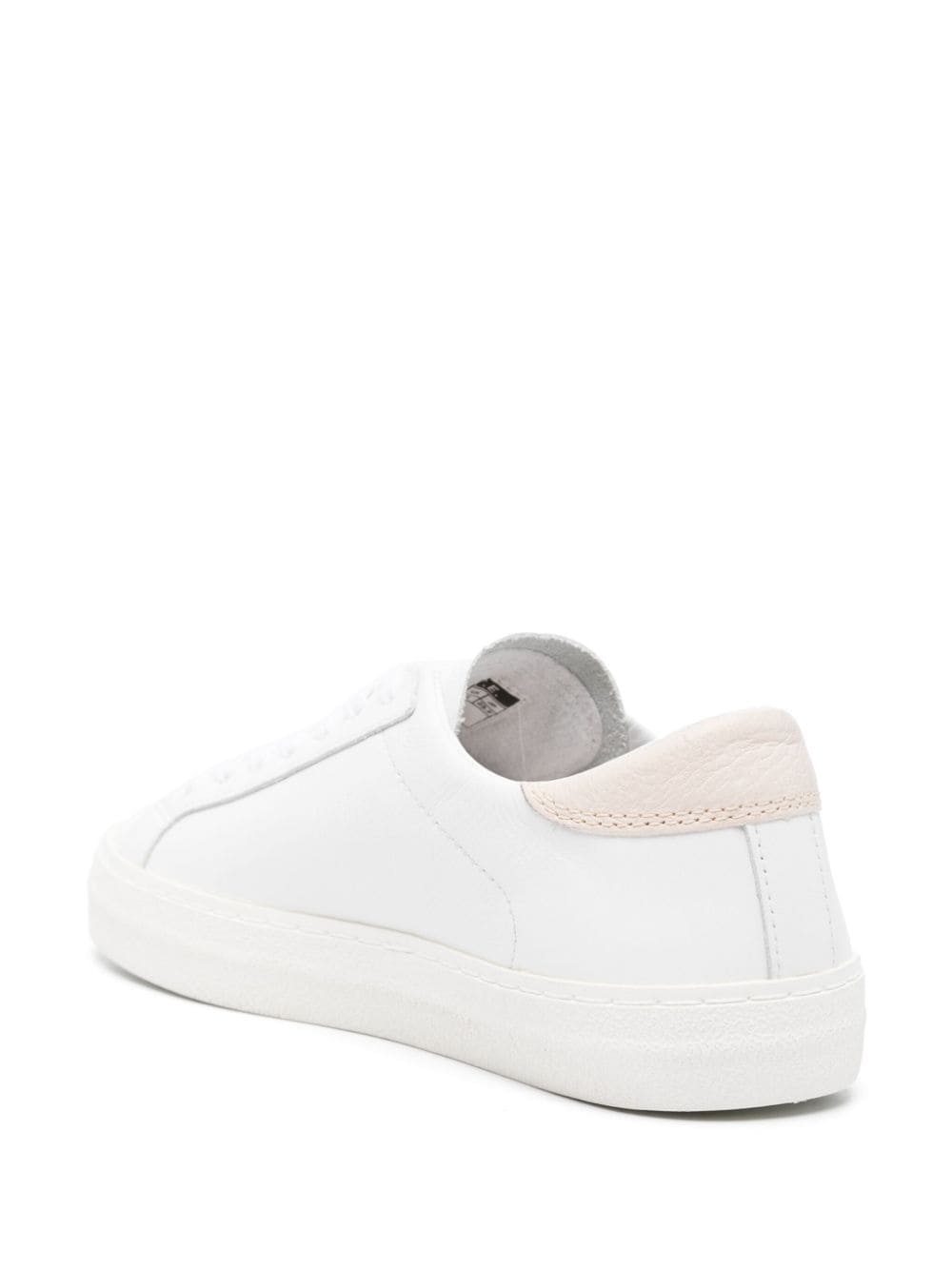 Shop Date Logo-debossed Leather Sneakers In White