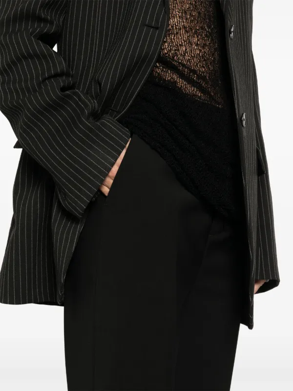 【関税＆送料込み】Rick Owens Pressed-Creased Wool Trousers Rick Owens pressed-creased Wool Trousers | Black | FARFETCH