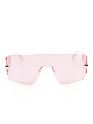 Alexander McQueen Eyewear shield frame Sunglasses Pink FARFETCH UK