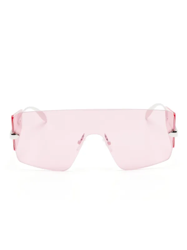 Alexander McQueen Eyewear シールドサングラス | ピンク | FARFETCH JP
