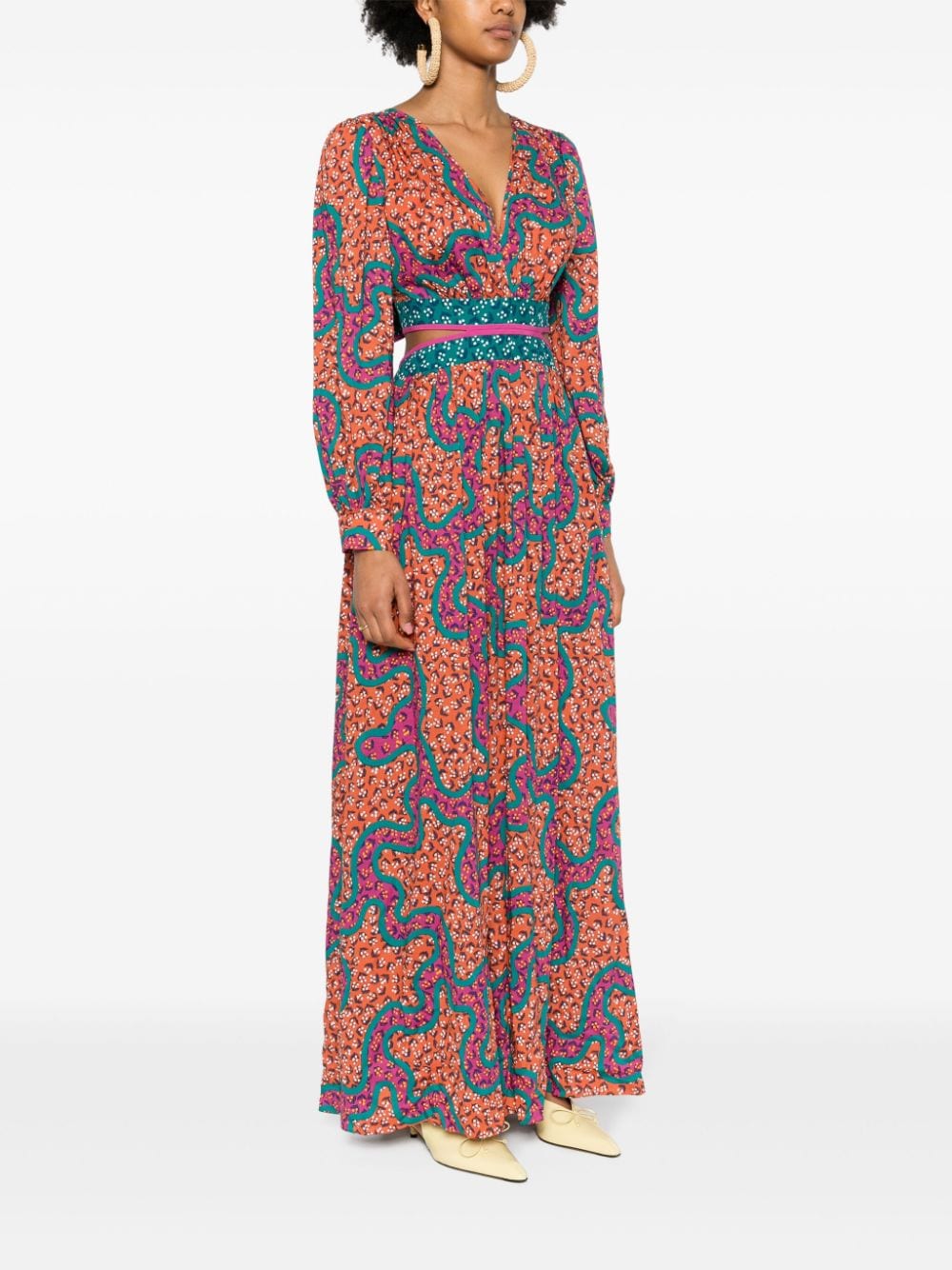 Shop Diane Von Furstenberg Jenifer Maxi Dress In Orange