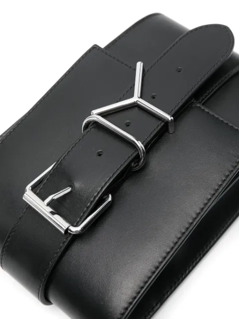 Y/Project logo-plaque leather shoulder bag 620BA009 - 3