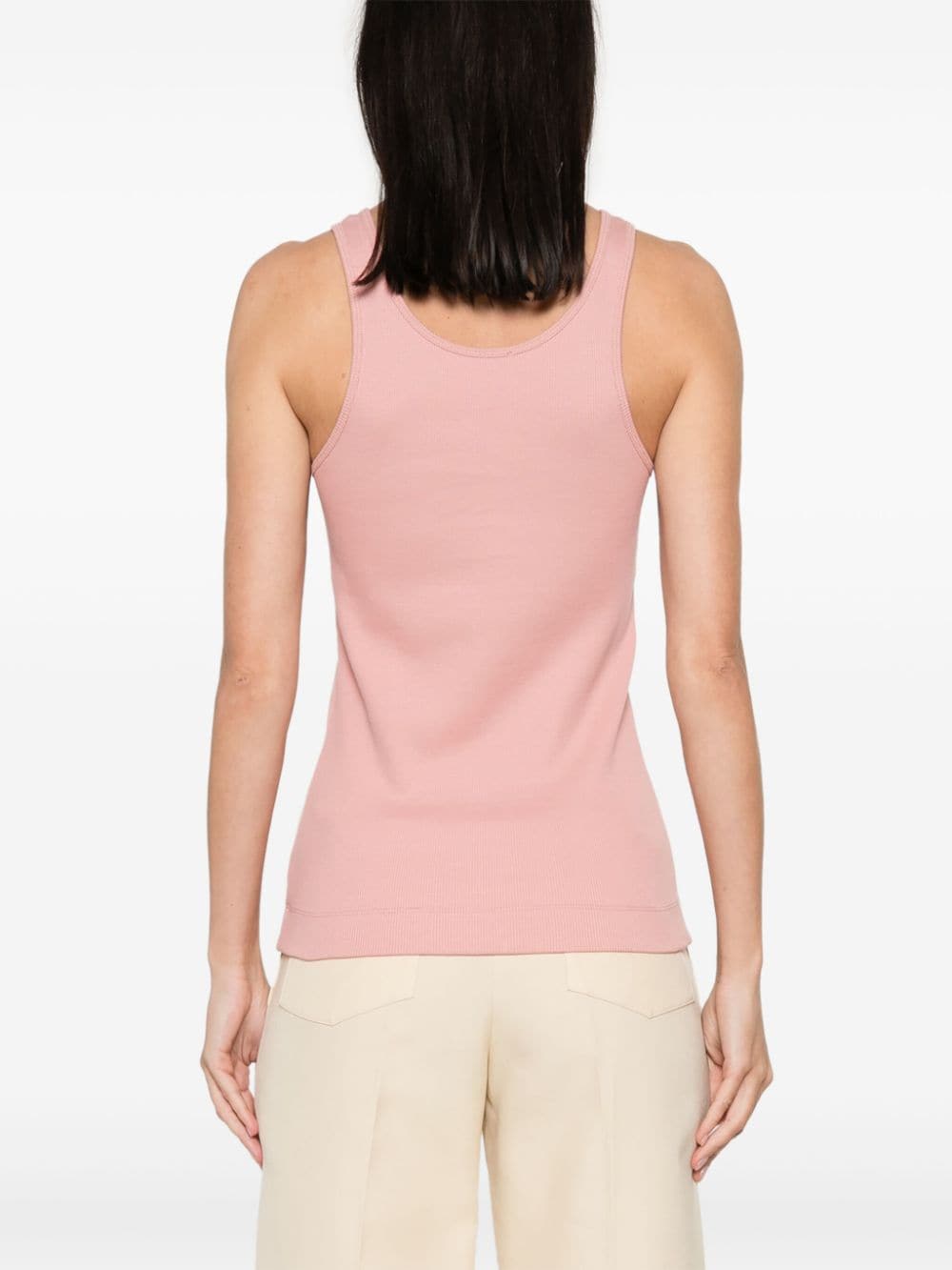 Shop By Malene Birger Anisa Ribbed Tank Top In 粉色