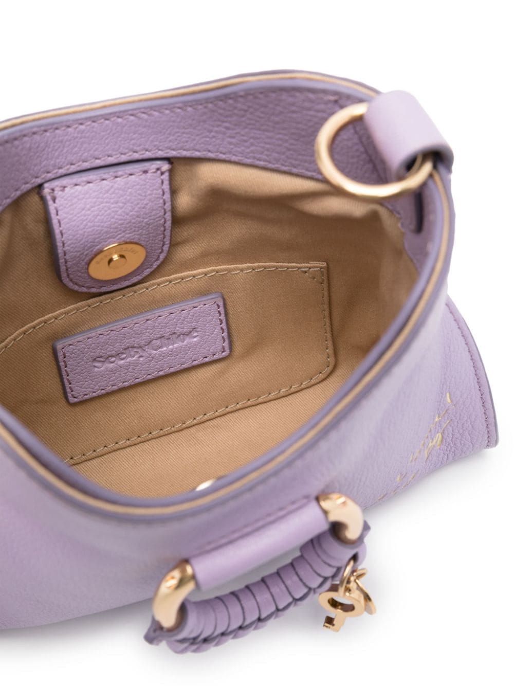 Shop See By Chloé Mara Leather Mini Bag In Purple