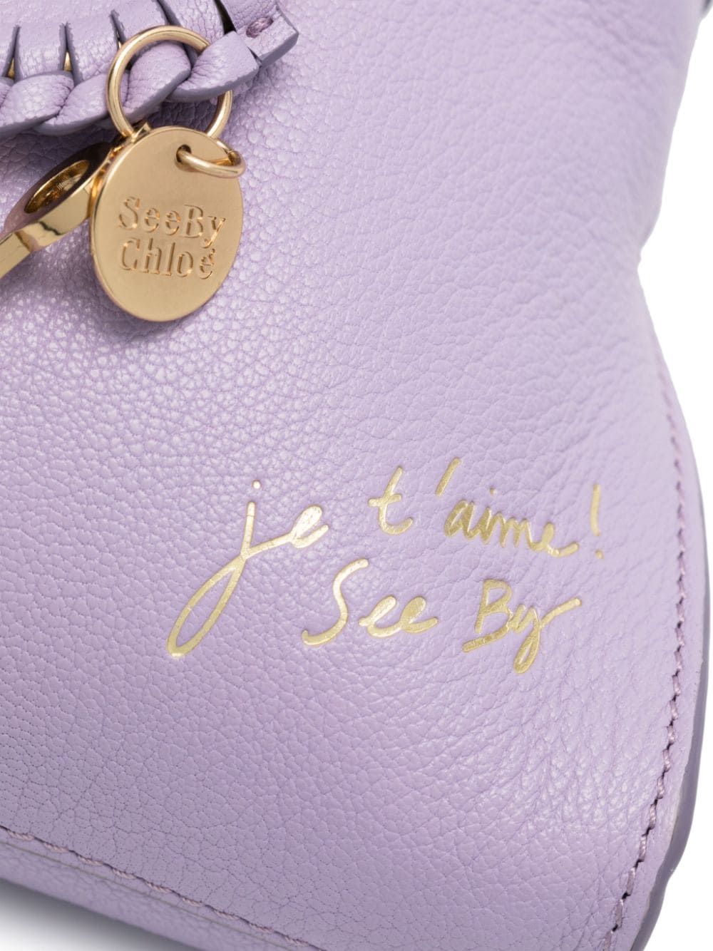 Shop See By Chloé Mara Leather Mini Bag In Purple