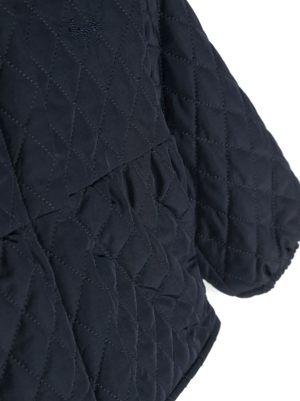 Shop Il Gufo Quilted Flared Jacket In Blue