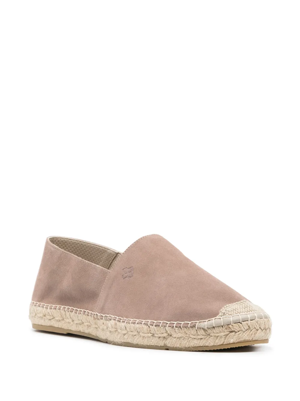 Shop Tagliatore Debossed-logo Suede Espadrilles In Brown