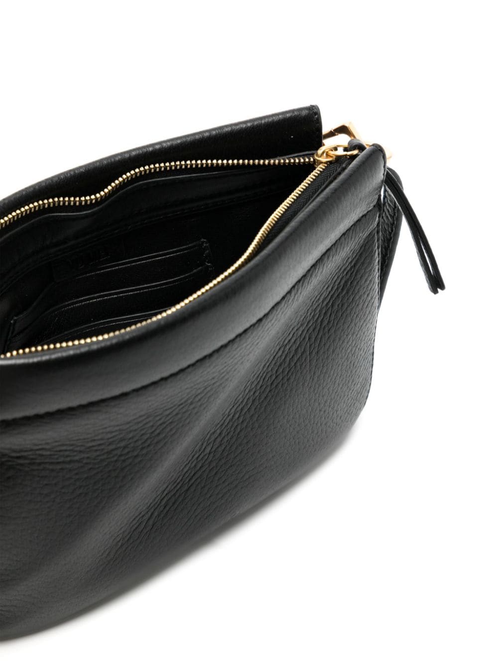 Shop Yu Mei Scrunchie Vi Leather Crossbody Bag In Black