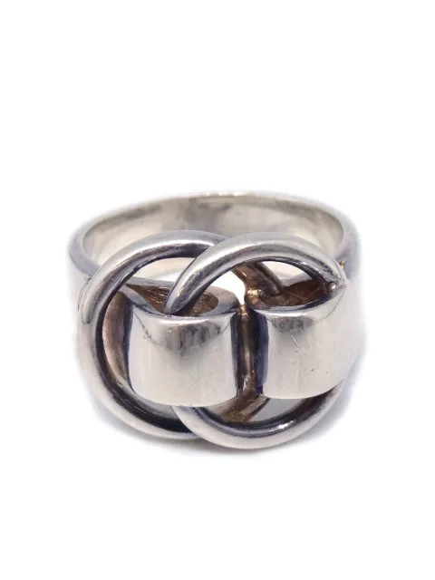 Hermès Pre-Owned anillo Deux Anneux en plata de ley 1990-2000