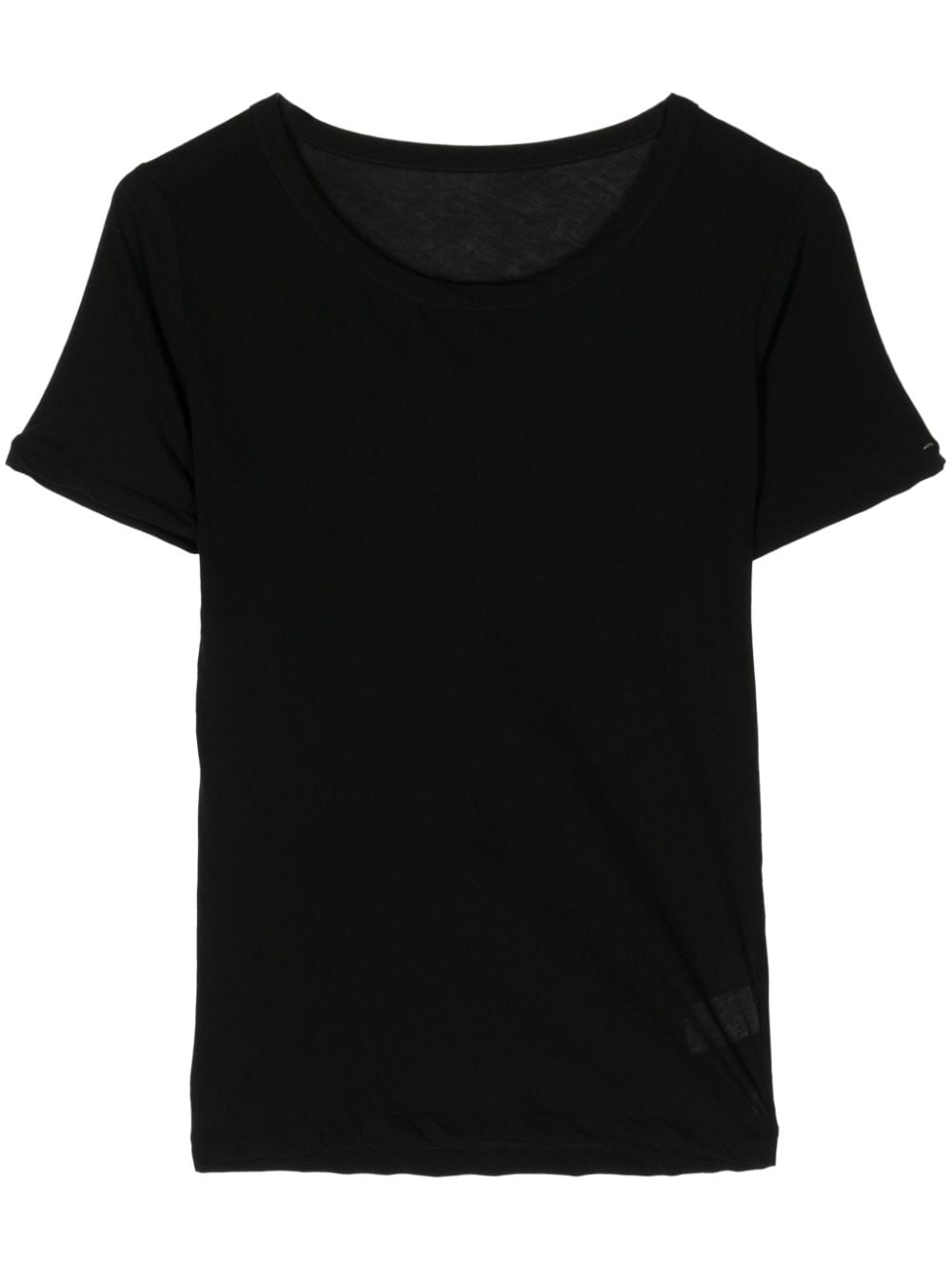 Yohji Yamamoto Round-neck Cotton T-shirt In Black