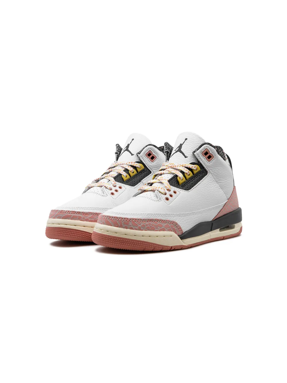 Shop Jordan Air  3 "white/red Stardust" Sneakers