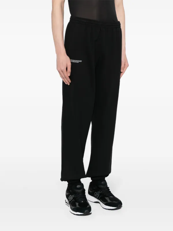 Pangaia slogan-print Organic Cotton Track Pants Black FARFETCH EG