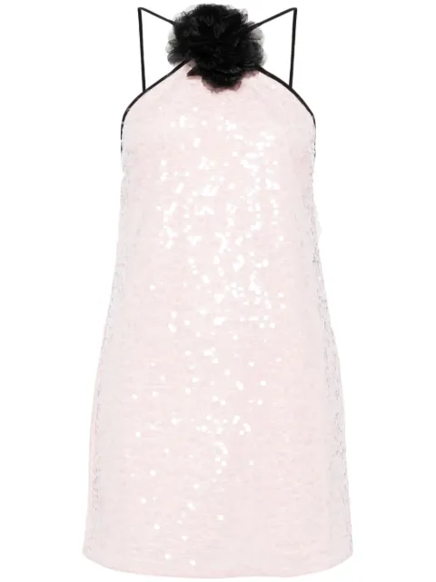 Self-Portrait vestido corto con aplique de floral
