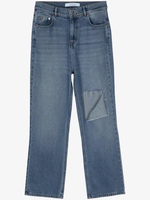 Rokh ripped straight-leg jeans