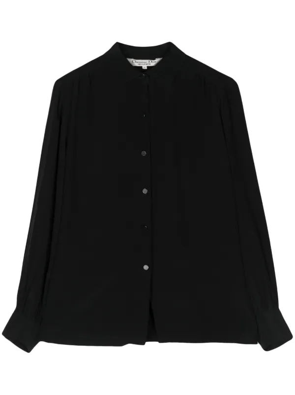 Christian Dior Pre-Owned シルクシャツ | ブラック | FARFETCH JP