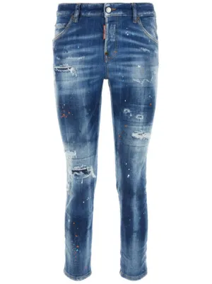 DSQUARED2 Cool Girl Cropped Jeans | Blue | FARFETCH CA