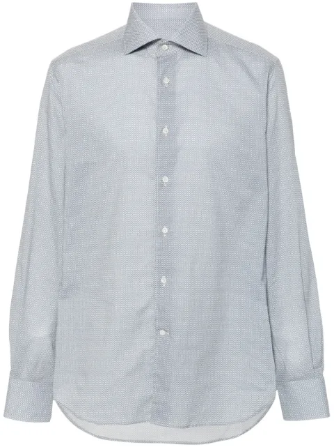 Corneliani geometric-pattern shirt