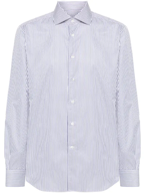Corneliani camisa con rayas estampadas