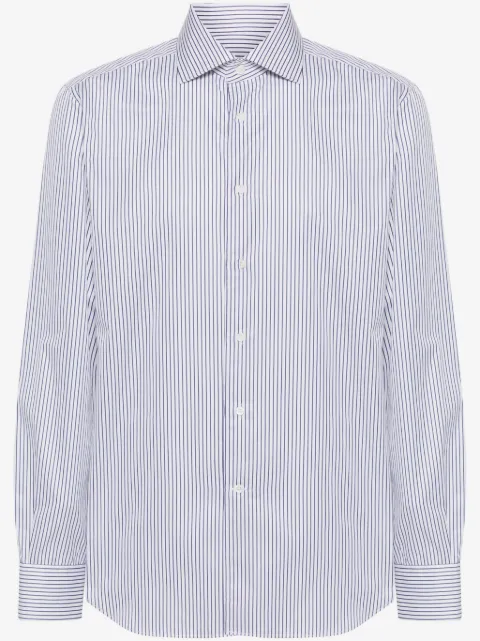 Corneliani camisa con rayas estampadas