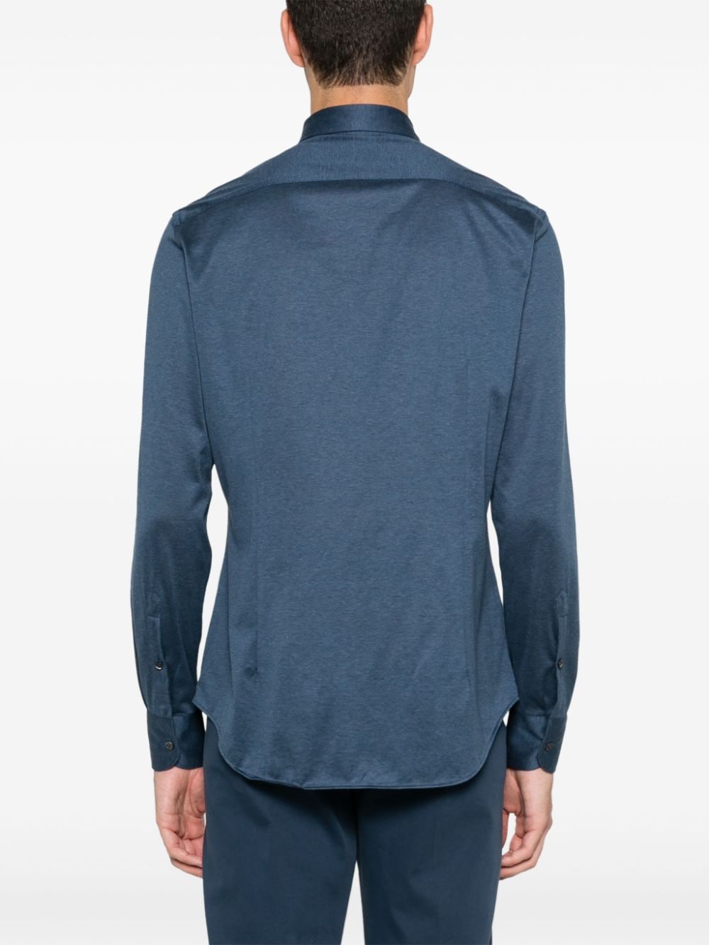 Shop Corneliani Cotton Shirt In Blue