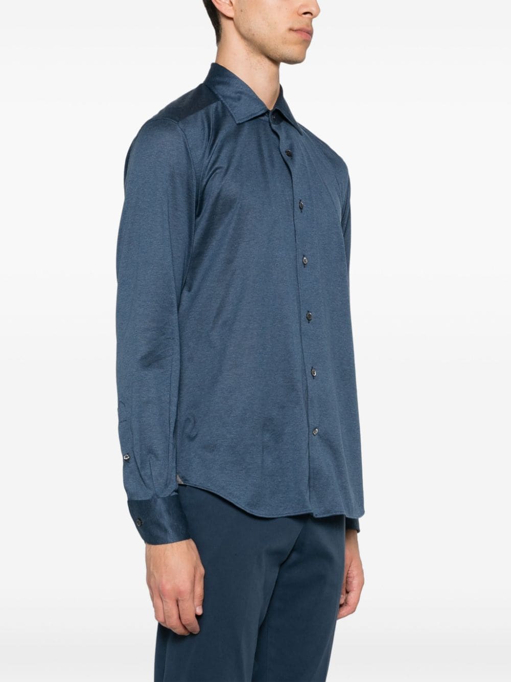 Shop Corneliani Cotton Shirt In Blue