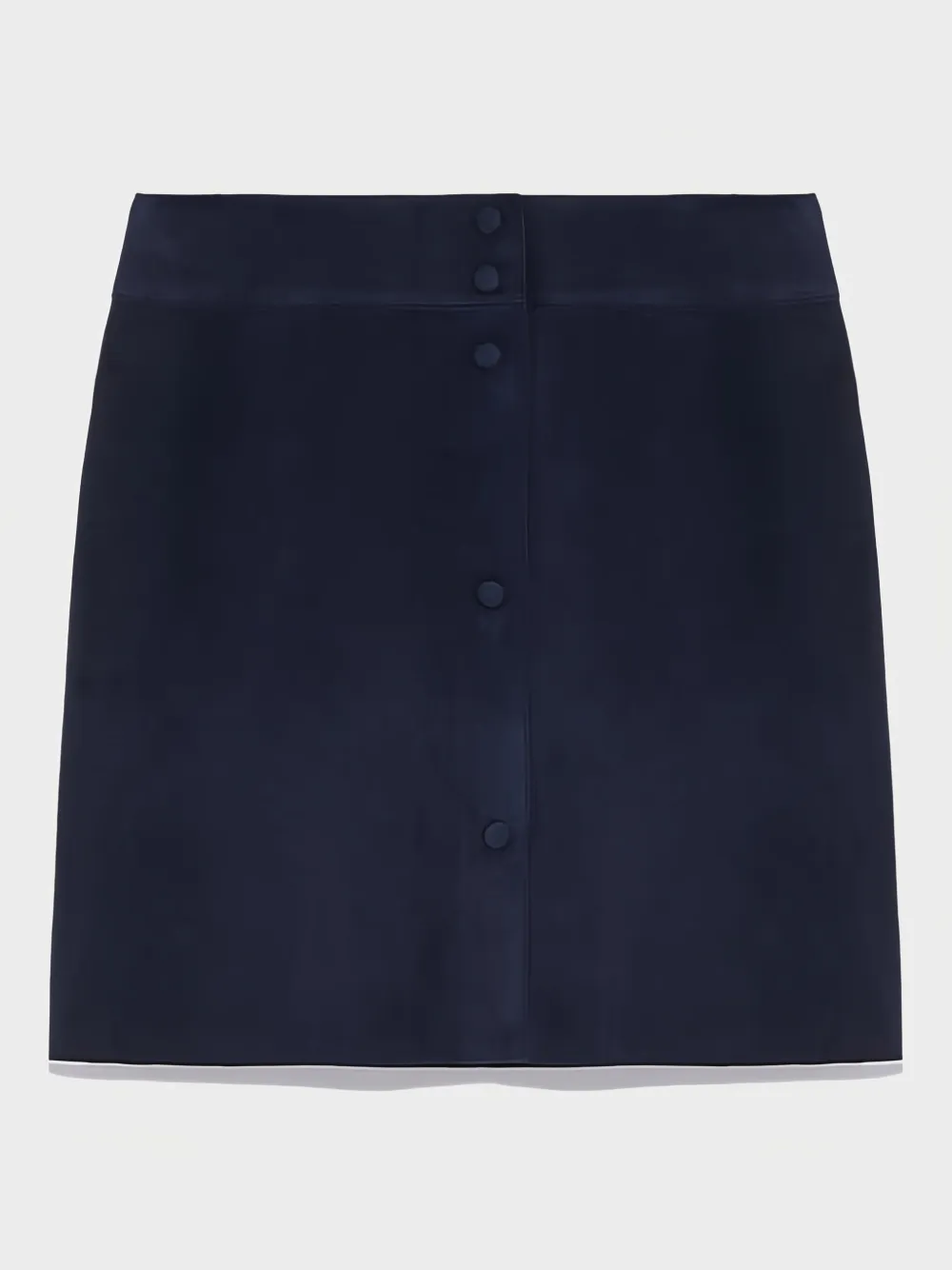 Yves Salomon Suede Skirt In Blue